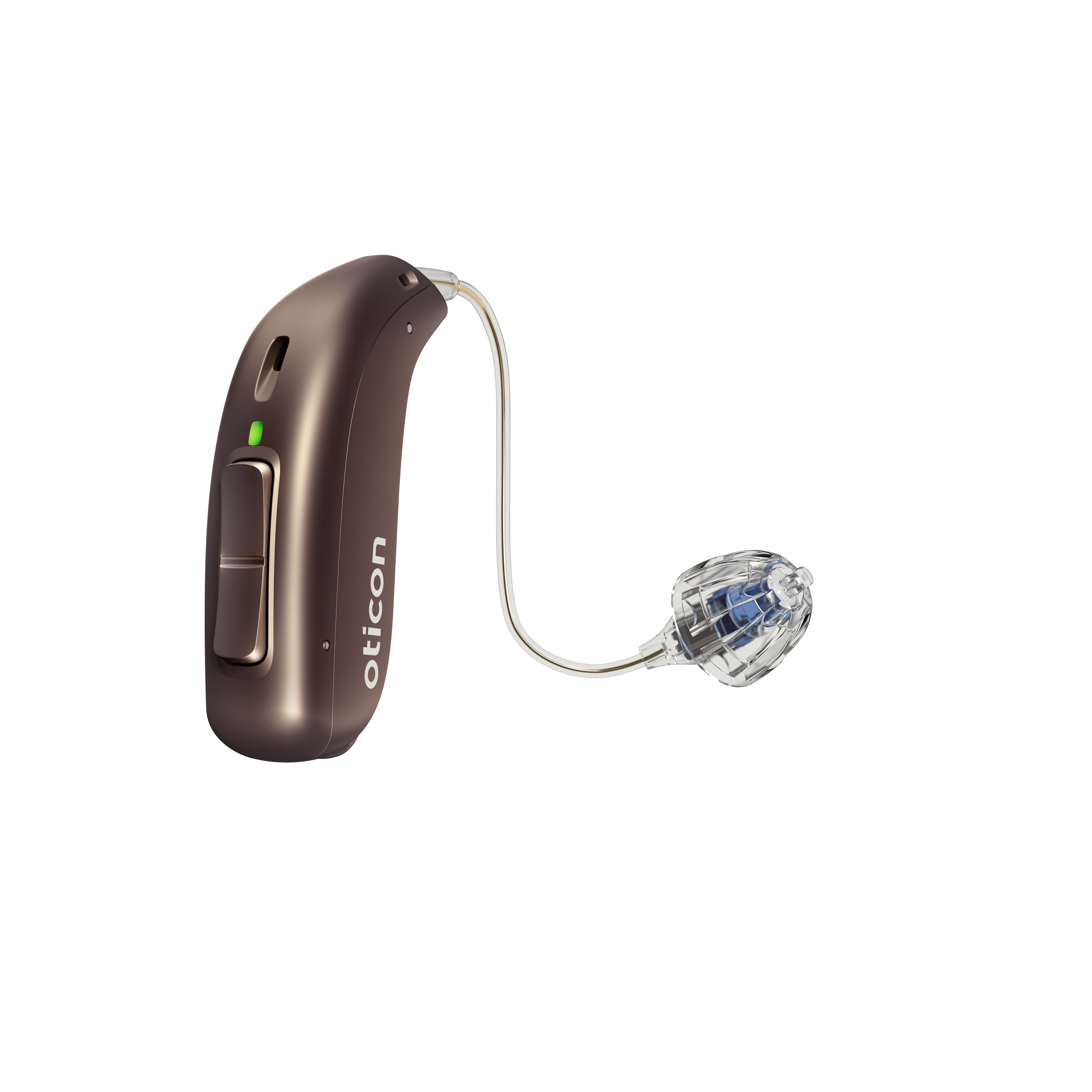 Oticon Verit miniRITE T – Hörgerät in der Farbvariante Nussbraun