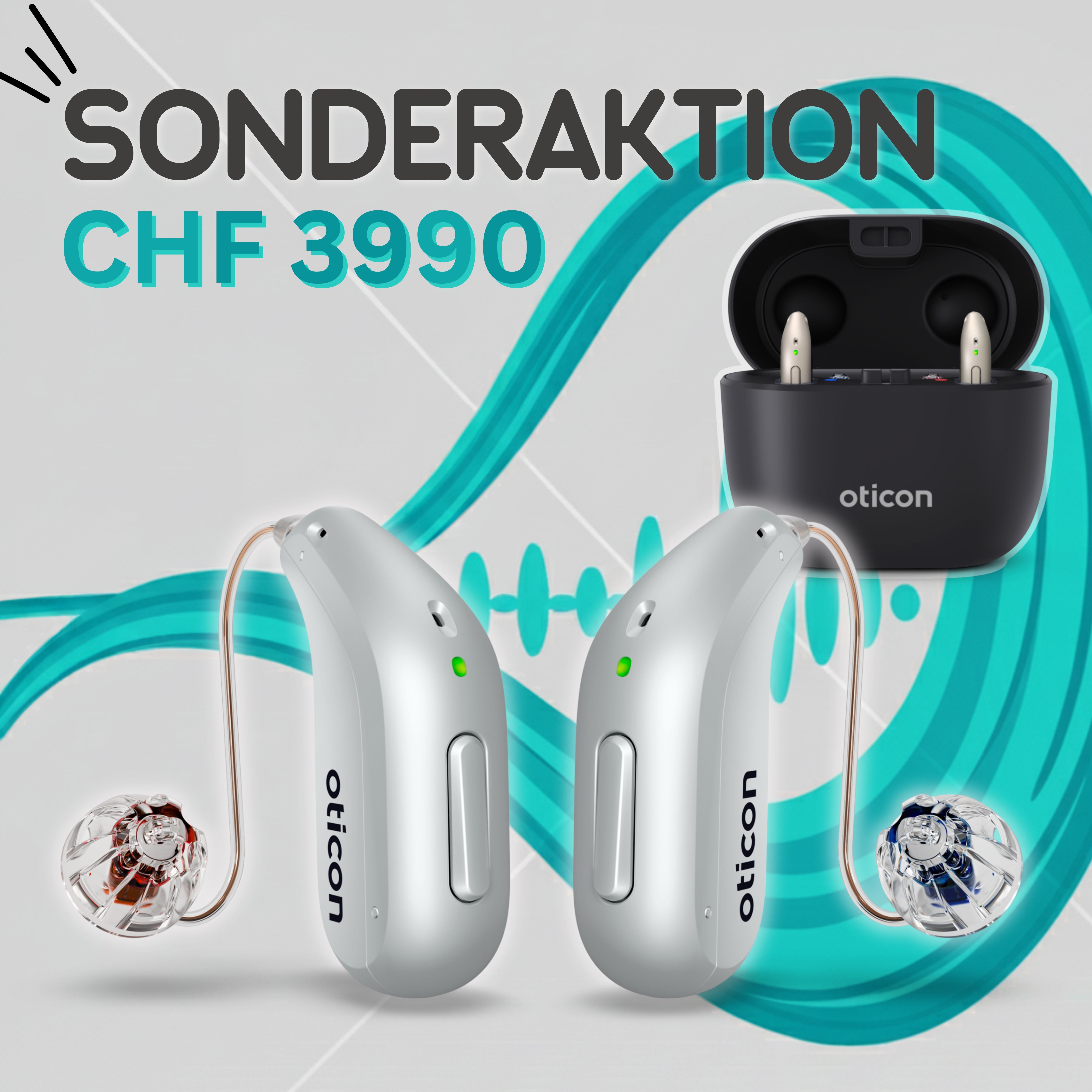 Sonderangebot: 2x Oticon Intent 1 + Smartcharger