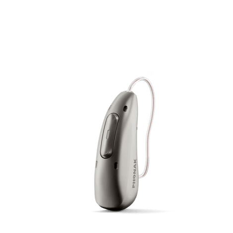 Phonak Audéo Infinio Ultra – Packshot der Farbvariante P7 in Seitenansicht